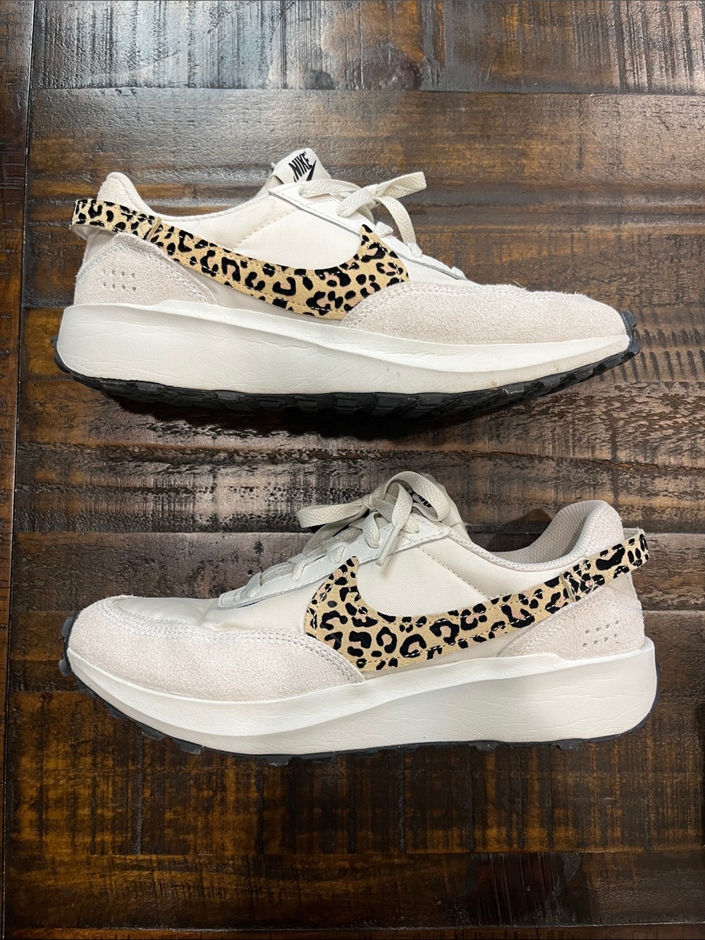 Nike Women's waffle Leopard Swoosh Retro Runner worn handful of times - Picture 4 of 9